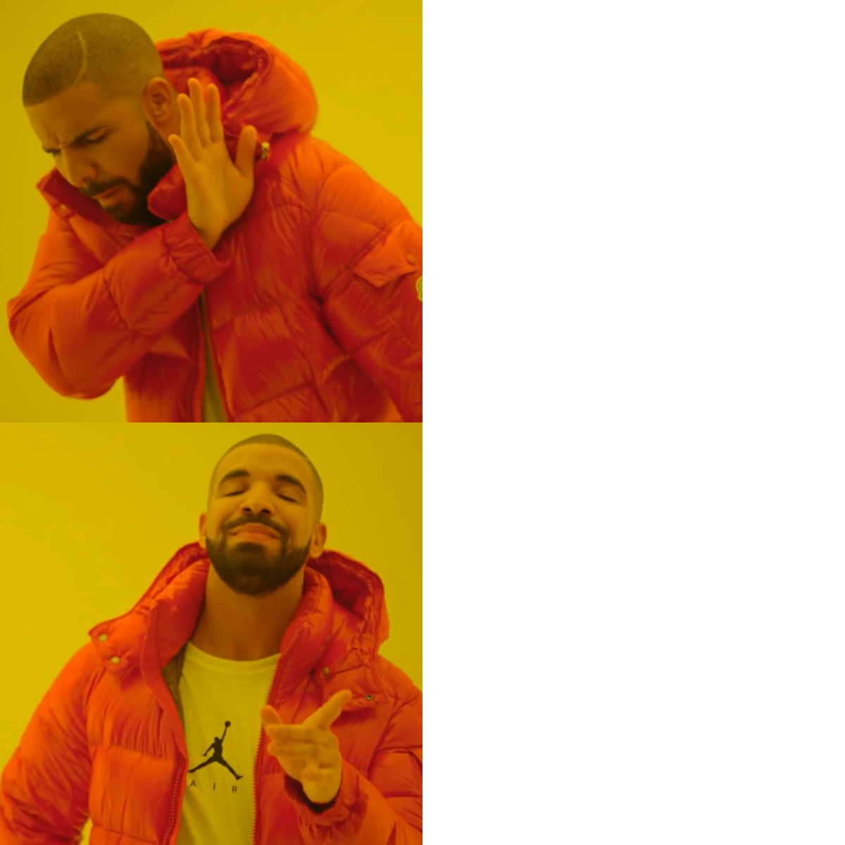 Drake Hotline Bling meme about Harney & Sons