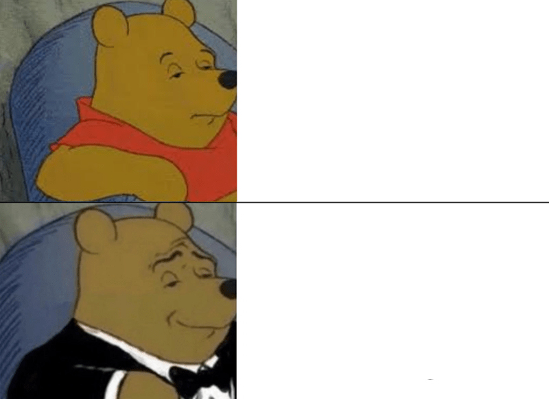 Tuxedo Winnie The Pooh meme about Harney & Sons
